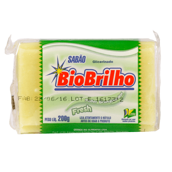 Sabao-Glicerinado-em-Barra-BioBrilho-Poder-Branqueador-Fresh-200g Sabao-Glicerinado-em-Barra-BioBrilho-Poder-Branqueador-Fresh-200g