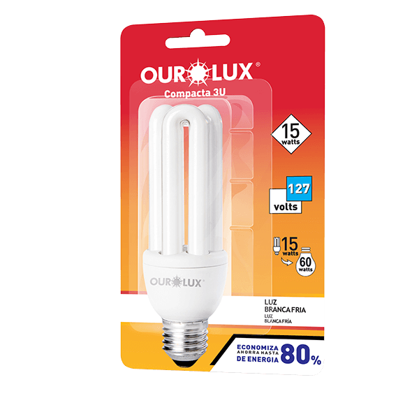 Lampada-Ourolux-Compacta-3U-15-Watts-127-Volts Lampada-Ourolux-Compacta-3U-15-Watts-127-Volts