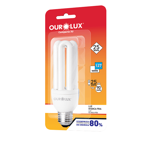 Lampada-Ourolux-Compacta-3U-25-Watts-127-Volts Lampada-Ourolux-Compacta-3U-25-Watts-127-Volts