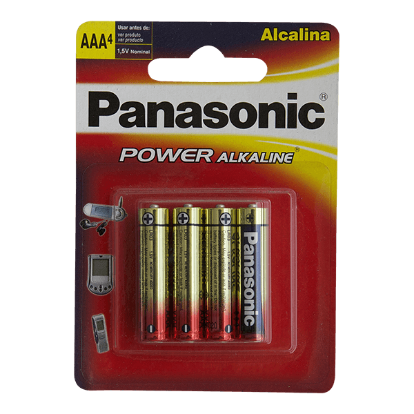 Pilha-Alcalina-Panasonic-Power-Alkaline-AAA-c--4-unidades Pilha-Alcalina-Panasonic-Power-Alkaline-AAA-c--4-unidades