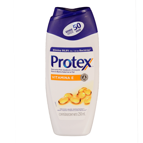 Sabonete-Liquido-Antibacteriano-Protex-Vitamina-E-250ml Sabonete-Liquido-Antibacteriano-Protex-Vitamina-E-250ml