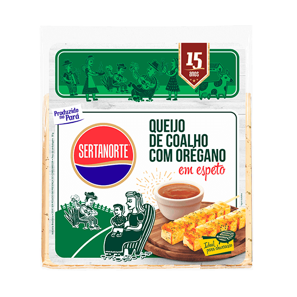 Queijo-de-Coalho-Sertanorte-com-Oregano-450g Queijo-de-Coalho-Sertanorte-com-Oregano-450g