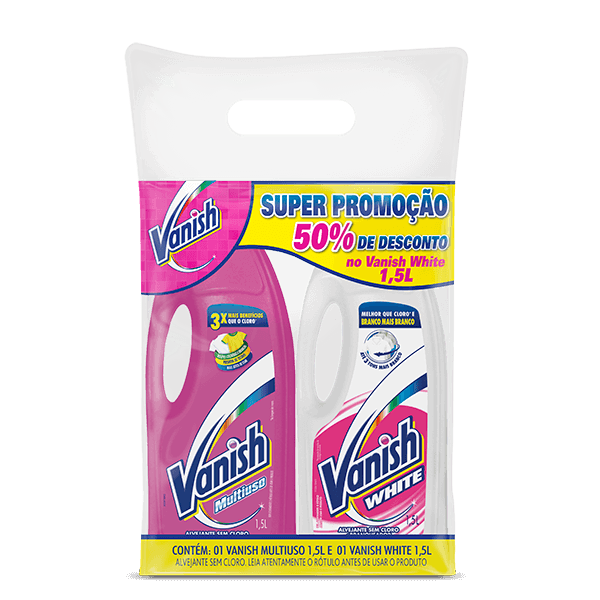 Kit-c-1-Alvejante-Vanish-Multiuso-15l---50--de-desconto-no-Vanish-White-15l Kit-c-1-Alvejante-Vanish-Multiuso-15l---50--de-desconto-no-Vanish-White-15l