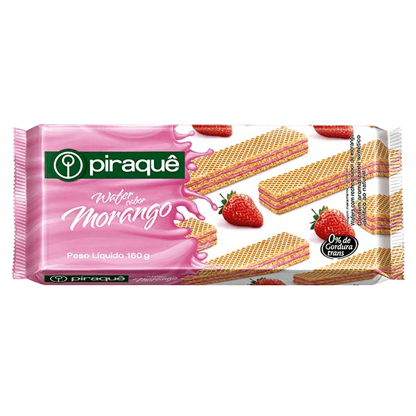 Biscoito-Piraque-Wafer-Recheado-Morango-160g Biscoito-Piraque-Wafer-Recheado-Morango-160g