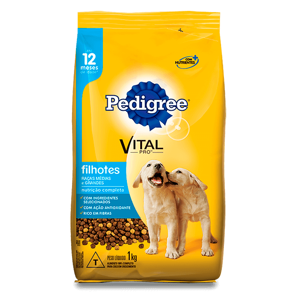 Racao-Pedigree-Junior-Filhotes-Racas-Medias-e-Grandes-1kg Racao-Pedigree-Junior-Filhotes-Racas-Medias-e-Grandes-1kg