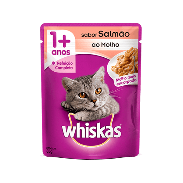 Racao-Whiskas-Pedacos-de-Carne-ao-Molho-Salmao-85g Racao-Whiskas-Pedacos-de-Carne-ao-Molho-Salmao-85g