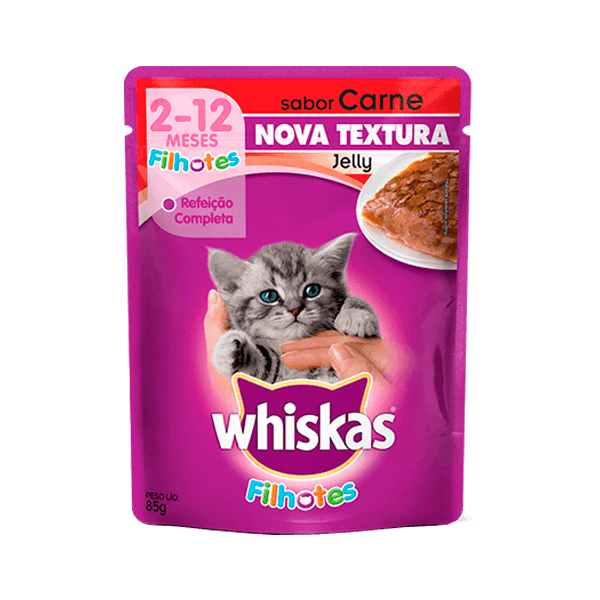 Racao-Whiskas-Filhotes-Pedacos-de-Carne-ao-Molho-Carne-85g Racao-Whiskas-Filhotes-Pedacos-de-Carne-ao-Molho-Carne-85g