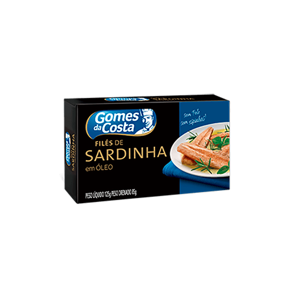 File-de-Sardinha-Gomes-da-Costa-Gourmet-em-Oleo-125g File-de-Sardinha-Gomes-da-Costa-Gourmet-em-Oleo-125g