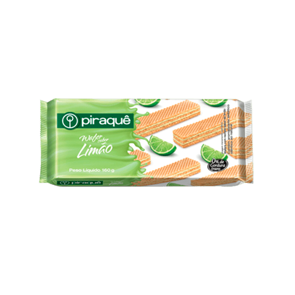 Biscoito-Piraque-Wafer-Recheado-Limao-160g Biscoito-Piraque-Wafer-Recheado-Limao-160g
