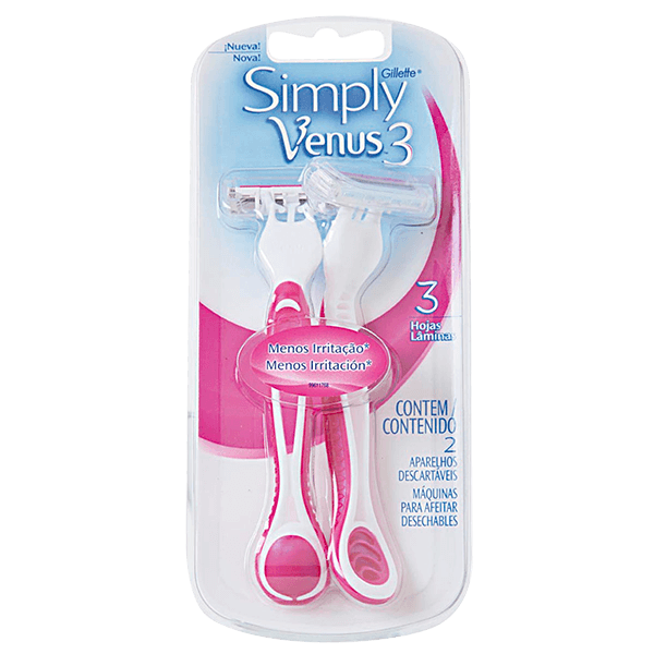 Aparelho-de-Barbear-Gillette-Simply-Venus-c-2-unidades Aparelho-de-Barbear-Gillette-Simply-Venus-c-2-unidades