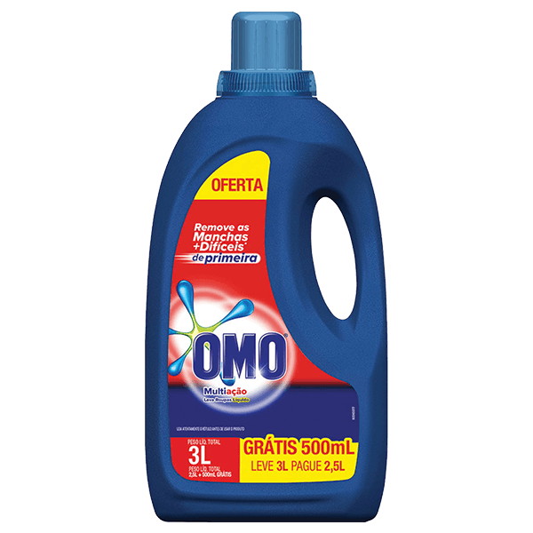Lava-Roupas-Liquido-Omo-Multiacao-Leve-3l-e-Pague-25l Lava-Roupas-Liquido-Omo-Multiacao-Leve-3l-e-Pague-25l