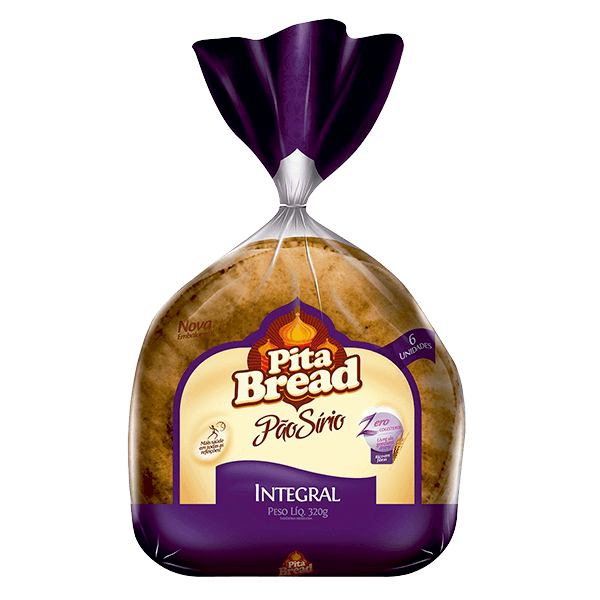 Pao-Sirio-Pita-Bread-Medio-100--Integral-320g Pao-Sirio-Pita-Bread-Medio-100--Integral-320g