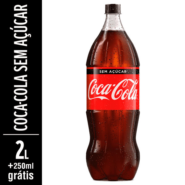 Refrigerante Coca-Cola Sem Açucar 2l Grátis 250ml - superprix