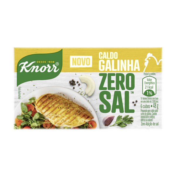 Caldo Knorr Zero Adição de Sal Galinha 48g Caldo Knorr Zero Adição de Sal Galinha 48g