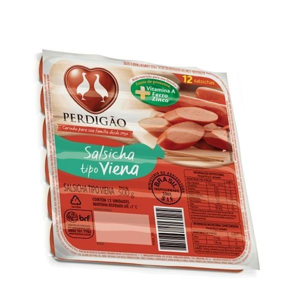 Salsicha-Viena-Perdigao-500g Salsicha-Viena-Perdigao-500g
