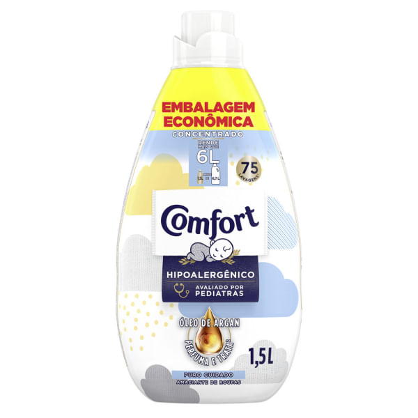 Amaciante de Roupas Comfort Concentrado Puro Cuidado 1,5L Amaciante de Roupas Comfort Concentrado Puro Cuidado 1,5L