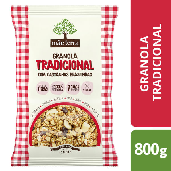 Granola Mae Terra Com Castanhas 800g Granola Mae Terra Com Castanhas 800g