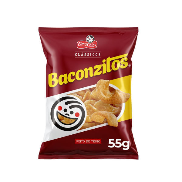 Salgadinho de Trigo Bacon Elma Chips Baconzitos Pacote 55G