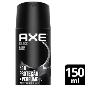 Desodorante Axe Seco Black 48h 150ml/90g (aerosol)