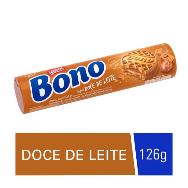 Biscoito Bono Recheado Doce de Leite 126g Biscoito Bono Recheado Doce de Leite 126g