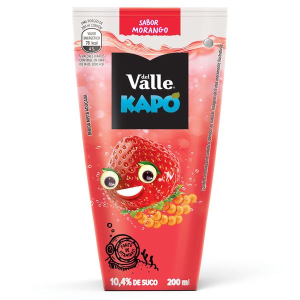 Bebida Mista Del Valle Kapo Morango 200ml Bebida Mista Del Valle Kapo Morango 200ml