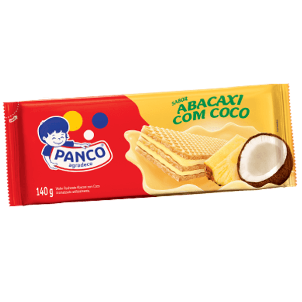 Biscoito-Panco-Wafer-Abacaxi-e-Coco-140g Biscoito-Panco-Wafer-Abacaxi-e-Coco-140g