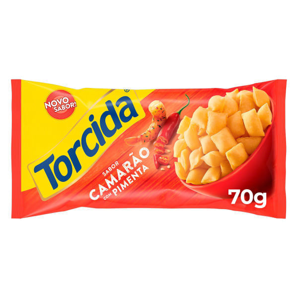 Salgadinho Torcida Camarão Com Pimenta 70g Salgadinho Torcida Camarão Com Pimenta 70g