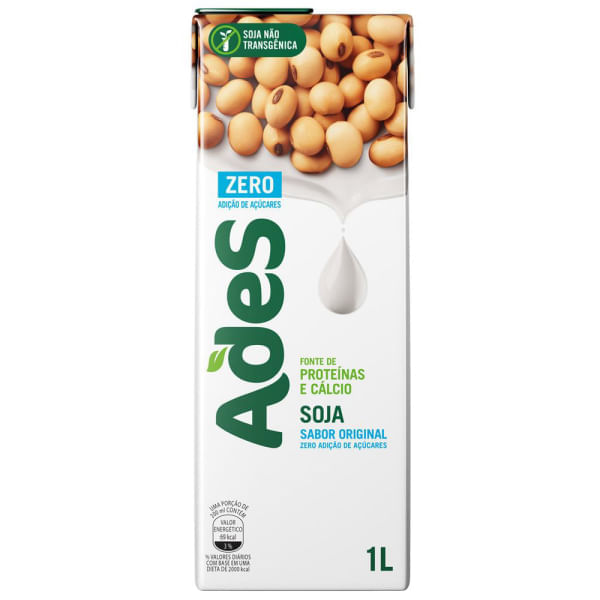 Alimento a Base de Soja Ades Original Zero 1L Alimento a Base de Soja Ades Original Zero 1L