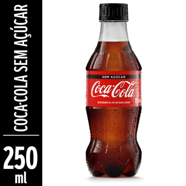 Refrigerante Coca-Cola Sem Açucar 250ml Refrigerante Coca-Cola Sem Açucar 250ml