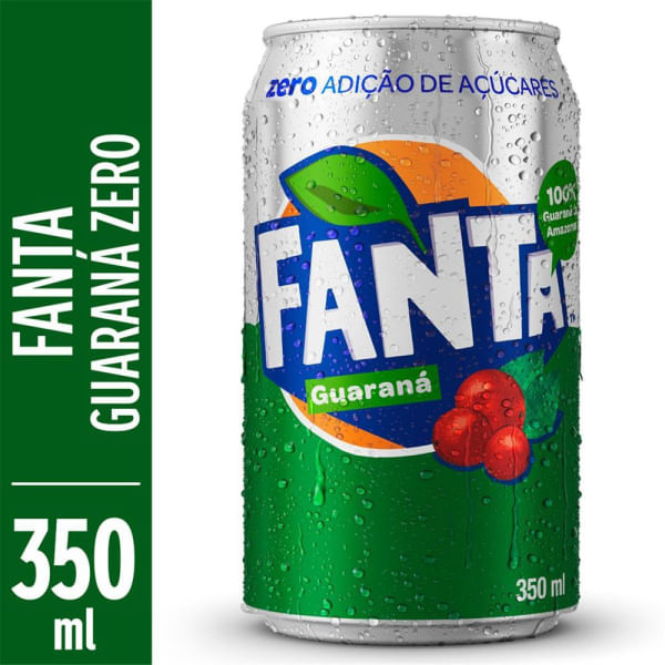 Refrigerante Fanta Guarana Zero 350ml Lata