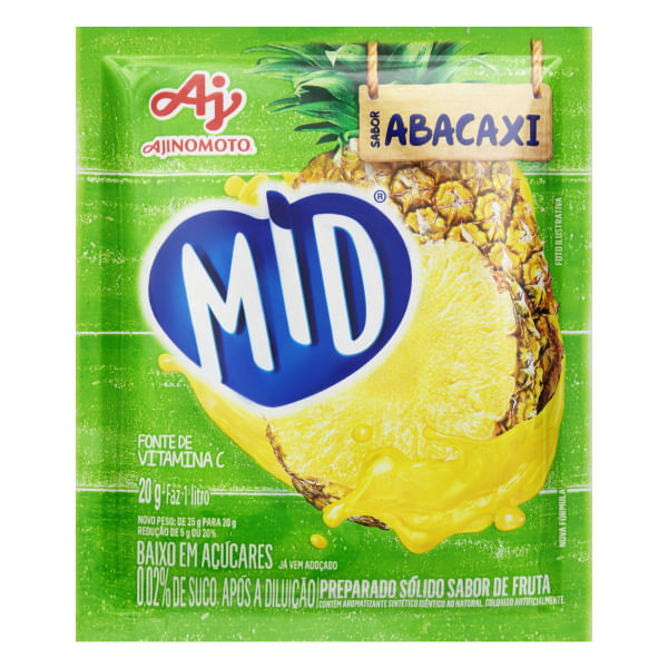 Pó para Refresco Mid Abacaxi 20g Pó para Refresco Mid Abacaxi 20g