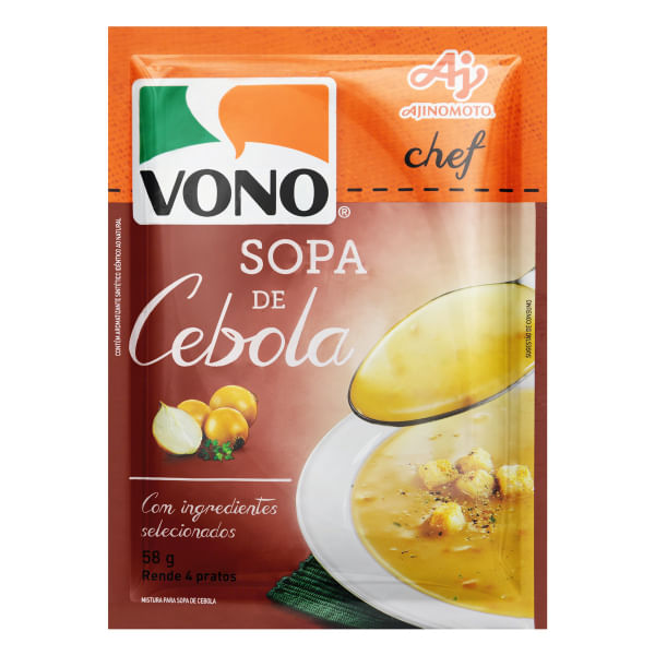 Sopa Vono Chef Cebola 58g Sopa Vono Chef Cebola 58g