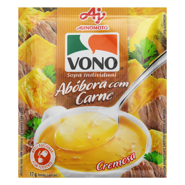 Sopa Vono Abóbora com Carne 17g Sopa Vono Abóbora com Carne 17g