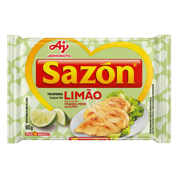 Tempero Sazon Toque de Limão 60g Tempero Sazon Toque de Limão 60g