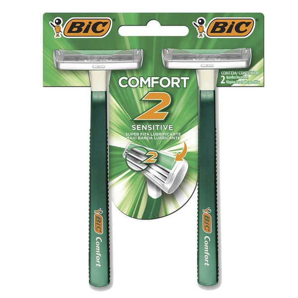 Aparelho-Barbear-Bic-Comfort-2-Verde-com-2 Aparelho-Barbear-Bic-Comfort-2-Verde-com-2