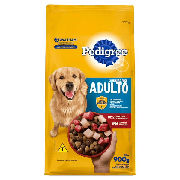 Racao-Pedigree-Adulto-Carne-Frango-Cer-900G Racao-Pedigree-Adulto-Carne-Frango-Cer-900G