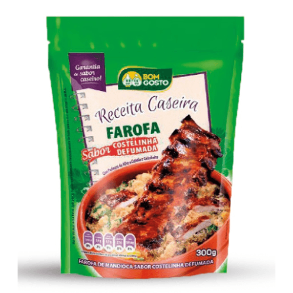 Farofa-bom-gosto-caseira-Costelinha-Defumada-300g Farofa-bom-gosto-caseira-Costelinha-Defumada-300g