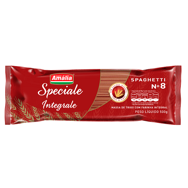 Massa-Santa-Amalia-Speciale-Integrale-Espaguete-8-500g Massa-Santa-Amalia-Speciale-Integrale-Espaguete-8-500g