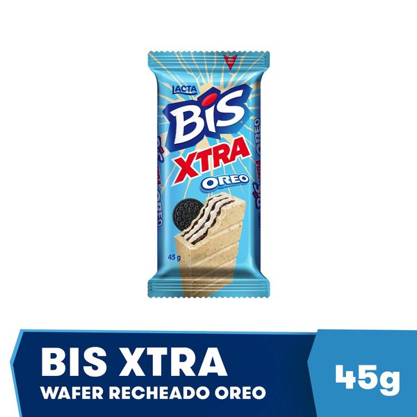 Chocolate Bis Xtra Recheado com Wafer Oreo 45g - mobile-superprix