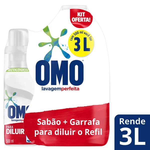 Lava-Roupas-Omo-lavagem-Perfeita-500ml---Garrafa-para-diluicao--capacidade-3L-- Lava-Roupas-Omo-lavagem-Perfeita-500ml---Garrafa-para-diluicao--capacidade-3L--