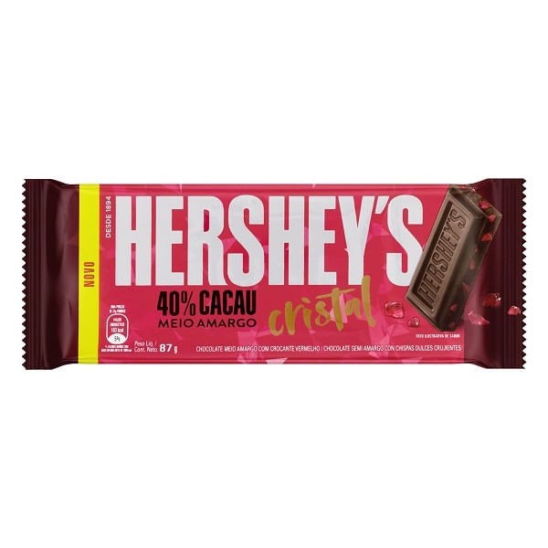 Chocolate-Hersheys-Amargo-Cristal-87g Chocolate-Hersheys-Amargo-Cristal-87g