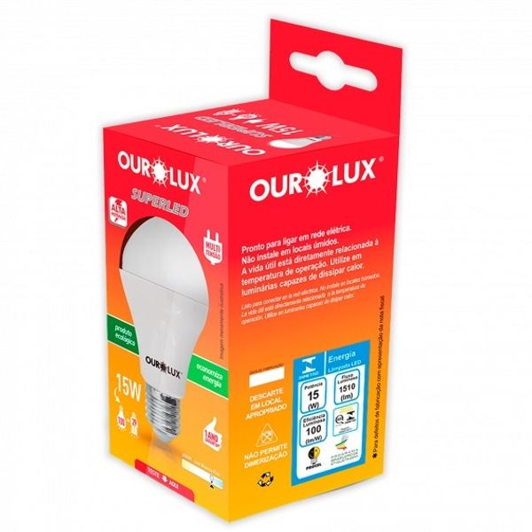 Lampada-Ourolux-Superled-15w-Bivolt Lampada-Ourolux-Superled-15w-Bivolt