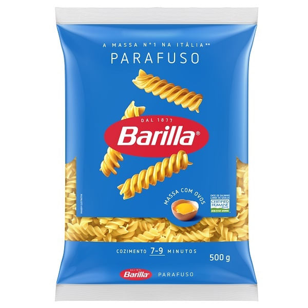 Massa-com-Ovos-Barilla-Parafuso-500g Massa-com-Ovos-Barilla-Parafuso-500g