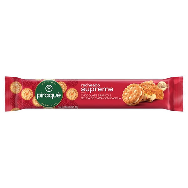 Biscoito-Recheado-Piraque-Supreme-Chocolate-Branco-com-Geleia-de-Maca-com-Canela-80g Biscoito-Recheado-Piraque-Supreme-Chocolate-Branco-com-Geleia-de-Maca-com-Canela-80g
