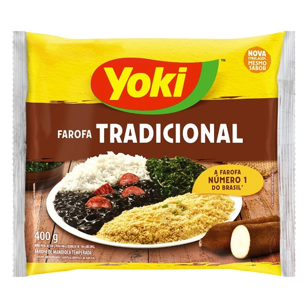 Farofa-Pronta-Yoki-Mandioca-400g Farofa-Pronta-Yoki-Mandioca-400g