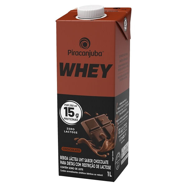 Bebida Láctea Piracanjuba Whey 15g Chocolate 1L - mobile-superprix