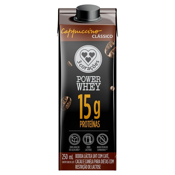 Bebida-Lactea-3-Coracoes-Whey-15g-Cappuccino-250ml Bebida-Lactea-3-Coracoes-Whey-15g-Cappuccino-250ml