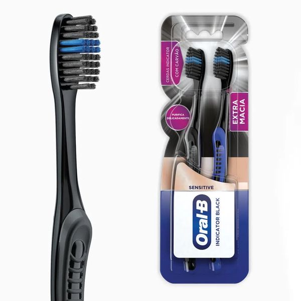 Escova-Dental-ORAL-B-Indicat-Black-Pack-com-2-unidades Escova-Dental-ORAL-B-Indicat-Black-Pack-com-2-unidades