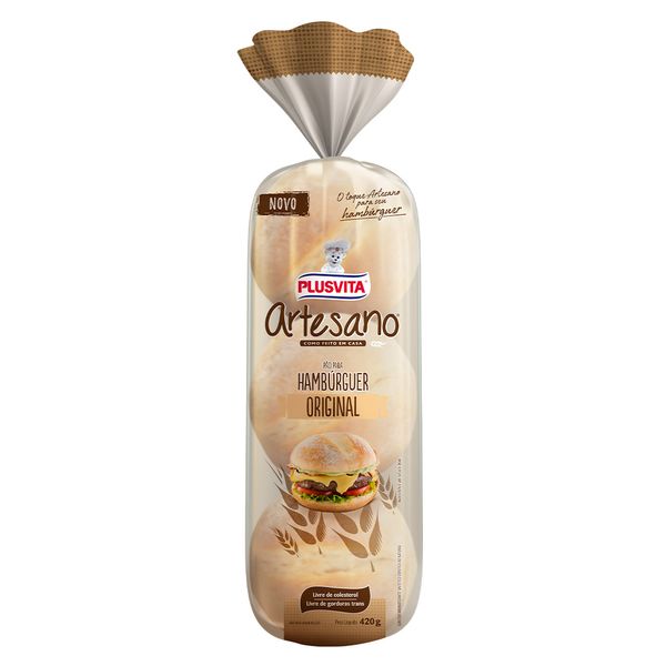 Pão Plus Vita Artesano Hamburger 420g Pão Plus Vita Artesano Hamburger 420g