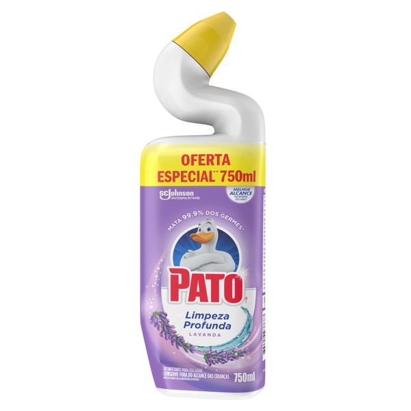 Limpador Sanitário Pato Germinex Lavanda Leve 750ml Pague 500ml Limpador Sanitário Pato Germinex Lavanda Leve 750ml Pague 500ml